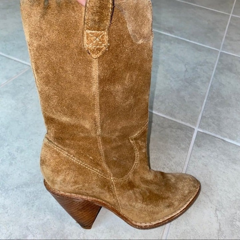 Michael Kors Brown Suede Leather Fashion Boots Size 6 M - Picture 2 of 10
